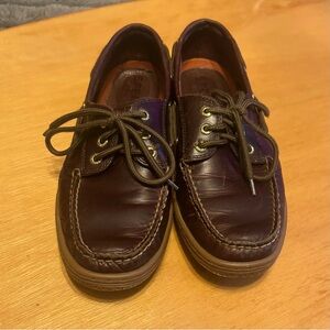 Sperry Top-Sider Mens 8.5 Billfish 3-Eye Amaretto Leather Boat Shoe